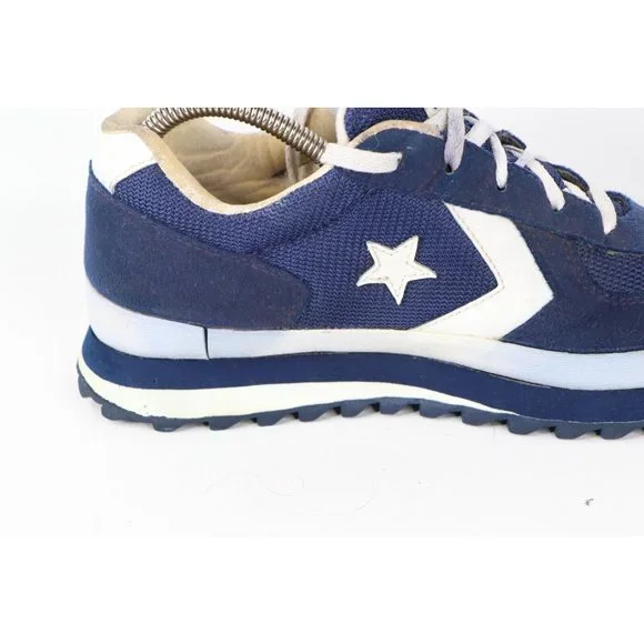 Vintage 90s Converse One Star Womens 9 Chunky Platform Shoes Sneakers Navy Blue